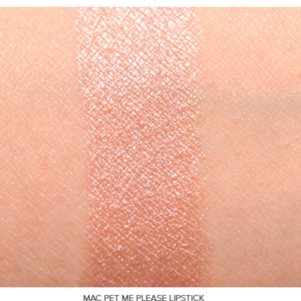 Limited Edition MAC Alluring Aquatics Frost Lipstick Pet Me Please-Nude metallic - Picture 3 of 14